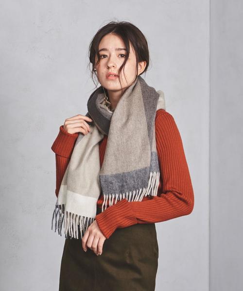 BEGG & CO チェックストール セール】BEGG&CO ウールアンゴラ チェック