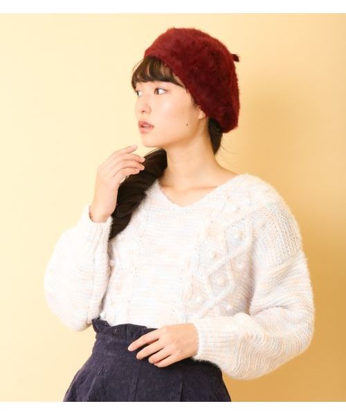 OLIVE des OLIVE（オリーブデオリーブ）の「ミックスヤーンプルオーバー（ニット/セーター・レディース・サックスブルー/ラベンダー・FREE）」の4枚目の写真