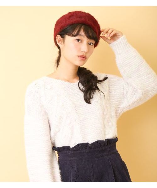 OLIVE des OLIVE（オリーブデオリーブ）の「ミックスヤーンプルオーバー（ニット/セーター・レディース・サックスブルー/ラベンダー・FREE）」の3枚目の写真