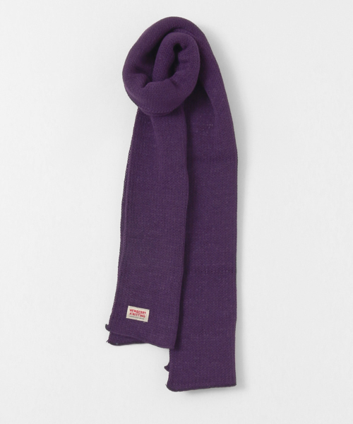 NEWBERRY KNITTING(ニューベリーニッティング)の「Newberry Knitting ACRYLIC FIBER SCARF(マフラー・メンズ・ブラック/グレー/パープル/ロイヤルブルー/オレンジ/レッド/イエロー・FREE)」の1枚目の写真