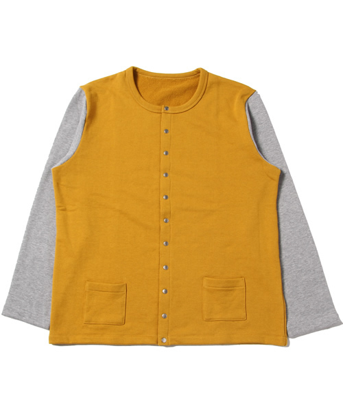 BEAMS T（ビームスティー）の「△75 / Kanie Cardigan（スウェット・メンズ・グレー/マスタード・SMALL/MEDIUM/LARGE）」の2枚目の写真