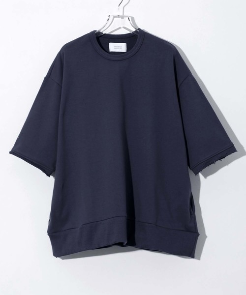 STUDIOUS（ステュディオス）の「【STUDIOUS】AZUMAビッグシルエットハーフスリーブスウェットシャツ（スウェット・メンズ・ネイビー/ブラック/ブルー/グレー/ホワイト・1/2/3）」の4枚目の写真