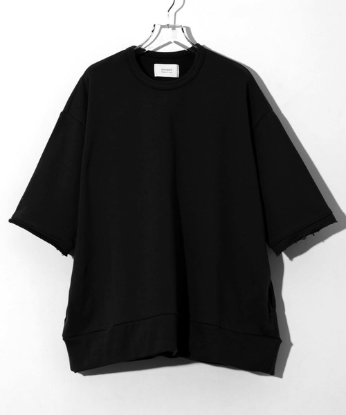 STUDIOUS（ステュディオス）の「【STUDIOUS】AZUMAビッグシルエットハーフスリーブスウェットシャツ（スウェット・メンズ・ネイビー/ブラック/ブルー/グレー/ホワイト・1/2/3）」の2枚目の写真