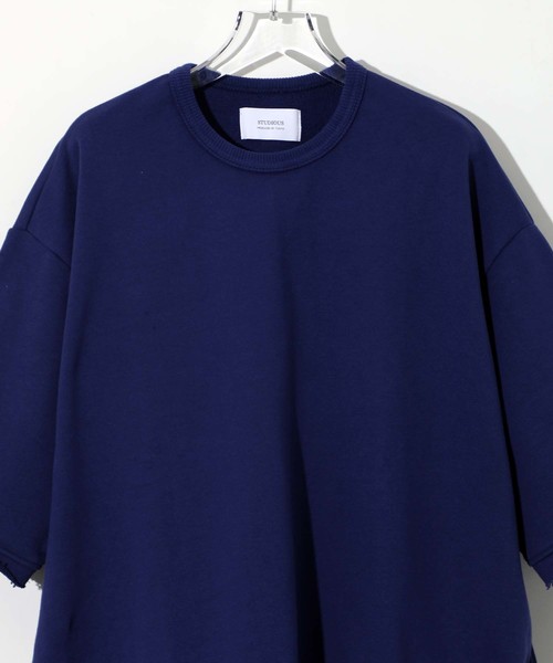 STUDIOUS（ステュディオス）の「【STUDIOUS】AZUMAビッグシルエットハーフスリーブスウェットシャツ（スウェット・メンズ・ネイビー/ブラック/ブルー/グレー/ホワイト・1/2/3）」の12枚目の写真