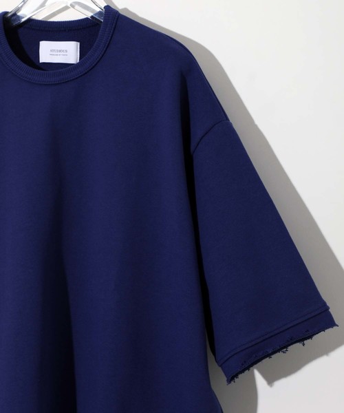 STUDIOUS（ステュディオス）の「【STUDIOUS】AZUMAビッグシルエットハーフスリーブスウェットシャツ（スウェット・メンズ・ネイビー/ブラック/ブルー/グレー/ホワイト・1/2/3）」の10枚目の写真