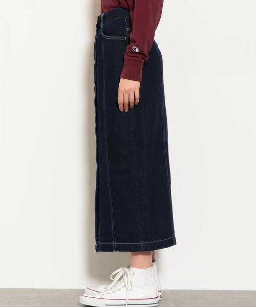 green label relaxing(グリーンレーベルリラクシング)の「SC ステッチ タイト デニム スカート(デニムスカート・レディース・ネイビー/ブラック・38/36)」の14枚目の写真