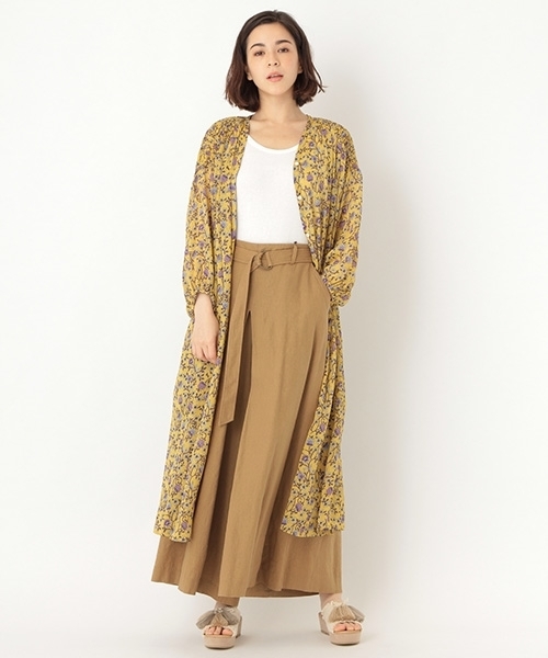 niko and...（ニコアンド）の「オリエンタル前開きワンピース（ワンピース・レディース・ネイビー/イエロー/ボルドー・MEDIUM/LARGE）」の3枚目の写真