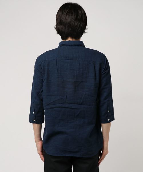 Confirm（コンファーム）の「Confirm / コンファーム コットンリネンスラブ7分袖シャツ（シャツ/ブラウス・メンズ・ホワイト/パープル/ネイビー/サックスブルー/オレンジ・M/L/XL）」の7枚目の写真