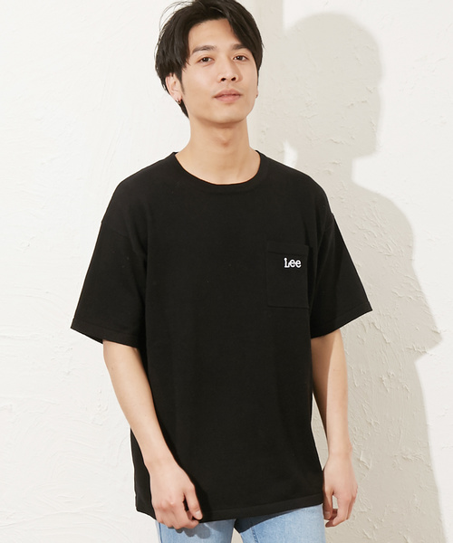 Lee（リー）の「Lee リー / KNIT LOOSE FIT POKET TEE ニットルーズフィットポケットTEE ビッグシルエットポケT / LT2376（Tシャツ/カットソー・メンズ・ネイビー/ブラック/レッド/キャメル/ホワイト・SMALL/MEDIUM/LARGE/X-LARGE）」の3枚目の写真