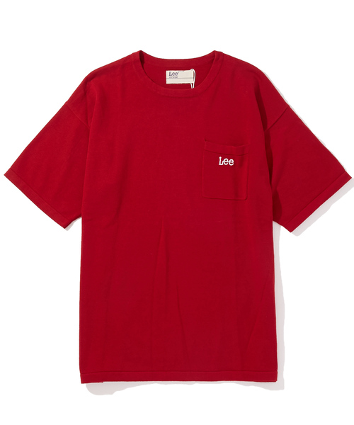 Lee（リー）の「Lee リー / KNIT LOOSE FIT POKET TEE ニットルーズフィットポケットTEE ビッグシルエットポケT / LT2376（Tシャツ/カットソー・メンズ・ネイビー/ブラック/レッド/キャメル/ホワイト・SMALL/MEDIUM/LARGE/X-LARGE）」の7枚目の写真