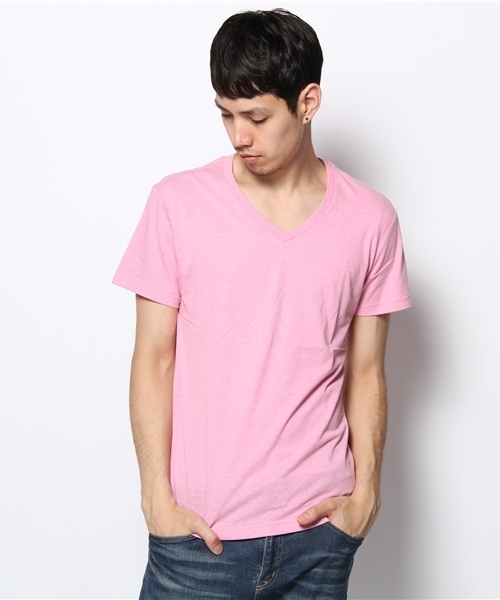 GIORDANO(ジョルダーノ)の「GIORDANO/コットンストレッチVネックT半袖(Tシャツ/カットソー・メンズ・ホワイト/ブラック/ヘザ-グレー/グリーン/ダークグリーン/ブルー/イエロー/ピンク/ワインレッド/オレンジ・SMALL/MEDIUM/LARGE/X-LARGE)」の9枚目の写真