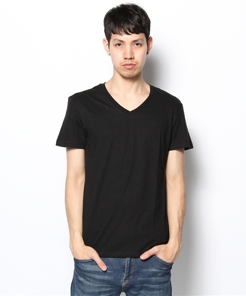 GIORDANO(ジョルダーノ)の「GIORDANO/コットンストレッチVネックT半袖(Tシャツ/カットソー・メンズ・ホワイト/ブラック/ヘザ-グレー/グリーン/ダークグリーン/ブルー/イエロー/ピンク/ワインレッド/オレンジ・SMALL/MEDIUM/LARGE/X-LARGE)」の3枚目の写真