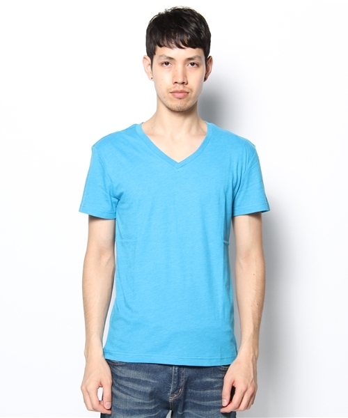 GIORDANO(ジョルダーノ)の「GIORDANO/コットンストレッチVネックT半袖(Tシャツ/カットソー・メンズ・ホワイト/ブラック/ヘザ-グレー/グリーン/ダークグリーン/ブルー/イエロー/ピンク/ワインレッド/オレンジ・SMALL/MEDIUM/LARGE/X-LARGE)」の11枚目の写真