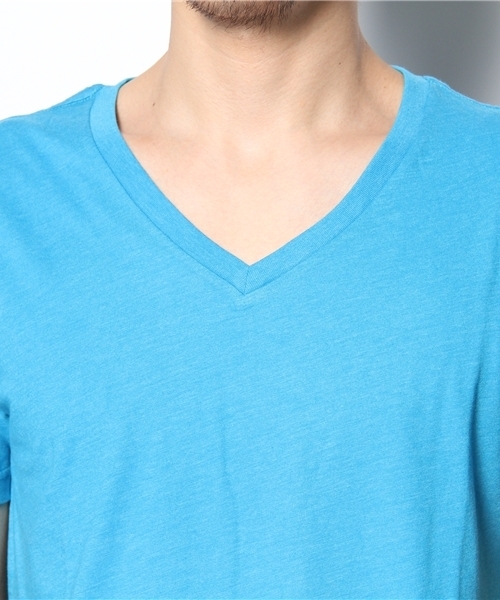 GIORDANO(ジョルダーノ)の「GIORDANO/コットンストレッチVネックT半袖(Tシャツ/カットソー・メンズ・ホワイト/ブラック/ヘザ-グレー/グリーン/ダークグリーン/ブルー/イエロー/ピンク/ワインレッド/オレンジ・SMALL/MEDIUM/LARGE/X-LARGE)」の14枚目の写真