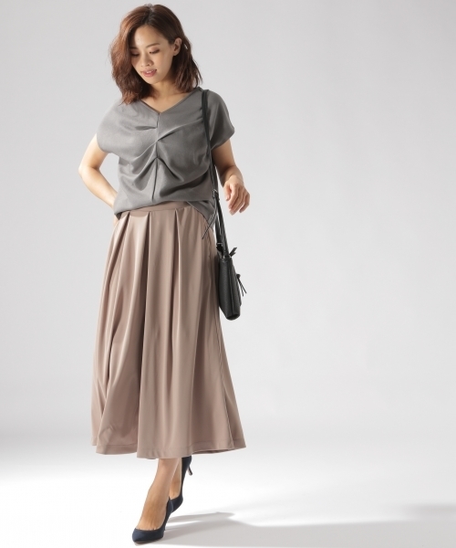 BAYFLOW（ベイフロー）の「2WAY Tシャツ（Tシャツ/カットソー・レディース・オフホワイト/ベビーピンク/チャコール/カーキ・MEDIUM/SMALL）」の10枚目の写真