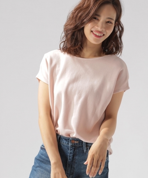 BAYFLOW（ベイフロー）の「2WAY Tシャツ（Tシャツ/カットソー・レディース・オフホワイト/ベビーピンク/チャコール/カーキ・MEDIUM/SMALL）」の19枚目の写真