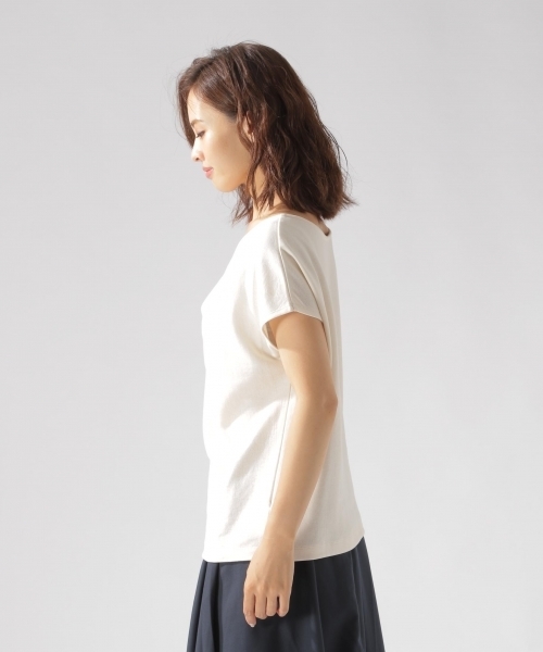 BAYFLOW（ベイフロー）の「2WAY Tシャツ（Tシャツ/カットソー・レディース・オフホワイト/ベビーピンク/チャコール/カーキ・MEDIUM/SMALL）」の21枚目の写真