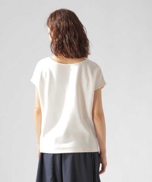 BAYFLOW（ベイフロー）の「2WAY Tシャツ（Tシャツ/カットソー・レディース・オフホワイト/ベビーピンク/チャコール/カーキ・MEDIUM/SMALL）」の22枚目の写真