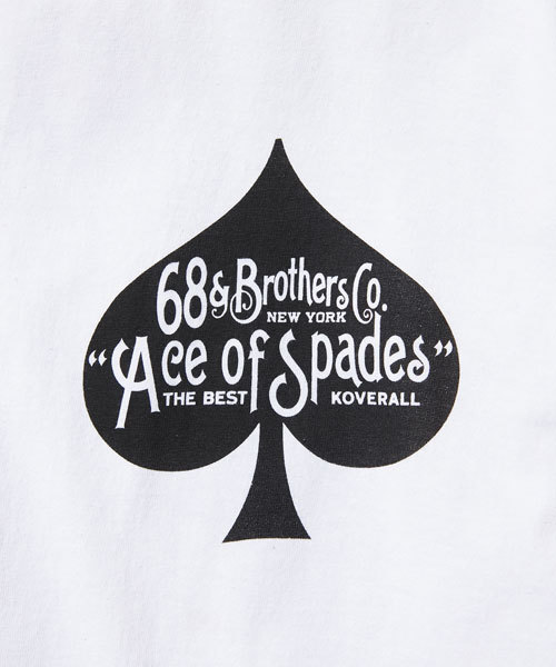 68&brothers（シックスティエイトアンドブラザーズ）の「L/S Tee "Ace"（Tシャツ/カットソー・メンズ・ホワイト/ブラック・MEDIUM/LARGE/X-LARGE/XX-LARGE）」の4枚目の写真