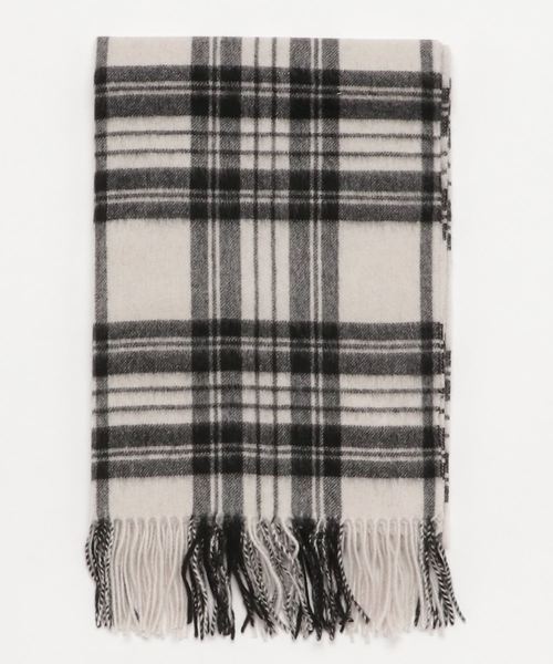 RIVE DROITE（リヴドロワ）の「ウールチェックストール（ストール/ショール・レディース・アイボリー/モカ/グレー/ダークブルー/ライトベージュ/ブラック/イエロー・FREE）」の11枚目の写真