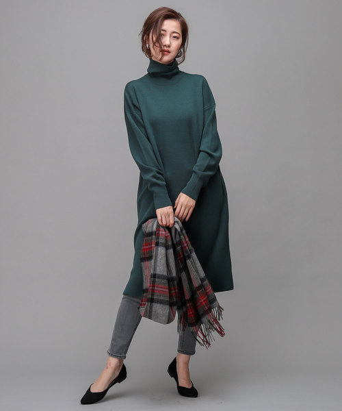 RIVE DROITE（リヴドロワ）の「ウールチェックストール（ストール/ショール・レディース・アイボリー/モカ/グレー/ダークブルー/ライトベージュ/ブラック/イエロー・FREE）」の16枚目の写真