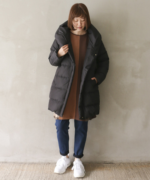LBC(エルビーシー)の「タフタダウンコート(ダウンジャケット/コート・レディース・ブラック/マスタード/ベージュ・M/L)」の14枚目の写真