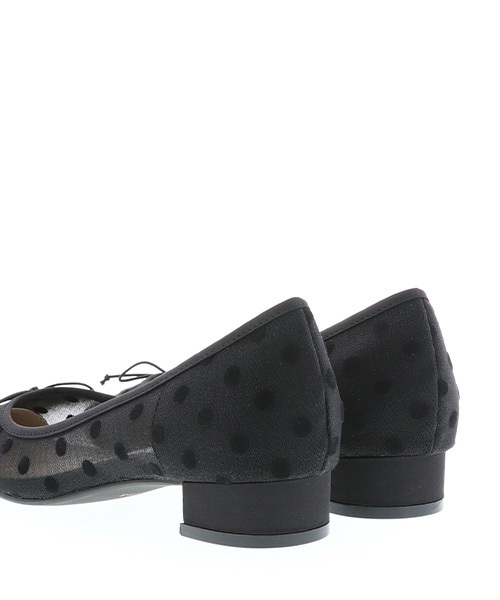 RANDA（ランダ）の「シースルードットスクエアトゥパンプス（パンプス・レディース・ブラック/ベージュ/シルバー・23/24/25/22/25.5/22.5/23.5/24.5）」の6枚目の写真