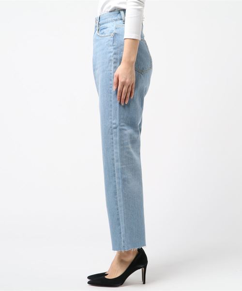 WEGO（ウィゴー）の「WEGO/【WEB限定】デニムストレートワイドパンツ（デニムパンツ・レディース・インディゴブルー/ダークインディゴブルー/ライトインディゴブルー・SMALL/MEDIUM/LARGE）」の4枚目の写真