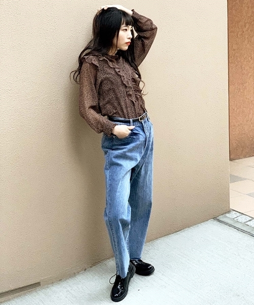 WEGO（ウィゴー）の「WEGO/【WEB限定】デニムストレートワイドパンツ（デニムパンツ・レディース・インディゴブルー/ダークインディゴブルー/ライトインディゴブルー・SMALL/MEDIUM/LARGE）」の10枚目の写真