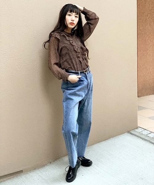 WEGO（ウィゴー）の「WEGO/【WEB限定】デニムストレートワイドパンツ（デニムパンツ・レディース・インディゴブルー/ダークインディゴブルー/ライトインディゴブルー・SMALL/MEDIUM/LARGE）」の11枚目の写真