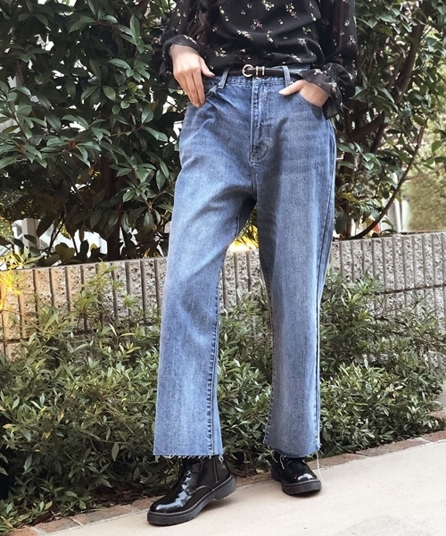 WEGO（ウィゴー）の「WEGO/【WEB限定】デニムストレートワイドパンツ（デニムパンツ・レディース・インディゴブルー/ダークインディゴブルー/ライトインディゴブルー・SMALL/MEDIUM/LARGE）」の18枚目の写真