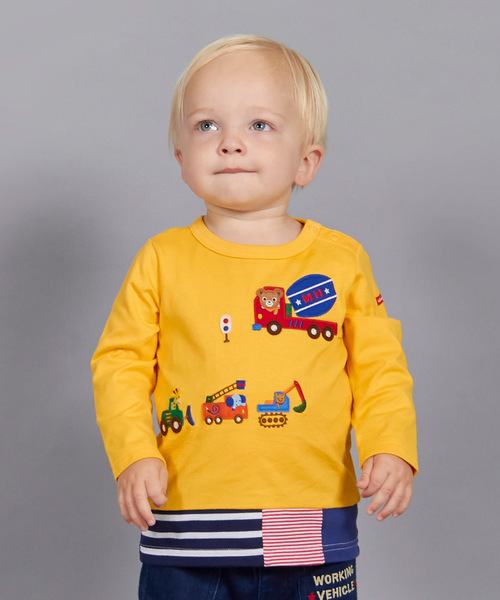 セール 働く車 長袖ｔシャツ Tシャツ カットソー Miki House ミキハウス のファッション通販 Zozotown