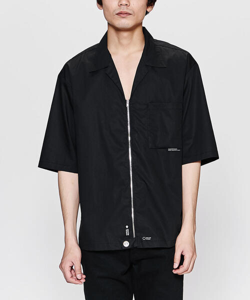 PORTVEL（ポートヴェル）の「＜PORTVEL＞ O/COLLAR SHT/ジップシャツ（シャツ/ブラウス・メンズ・ライトブルー/ブラック・2/3）」の2枚目の写真