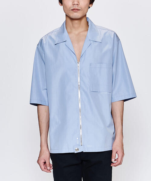 PORTVEL（ポートヴェル）の「＜PORTVEL＞ O/COLLAR SHT/ジップシャツ（シャツ/ブラウス・メンズ・ライトブルー/ブラック・2/3）」の9枚目の写真