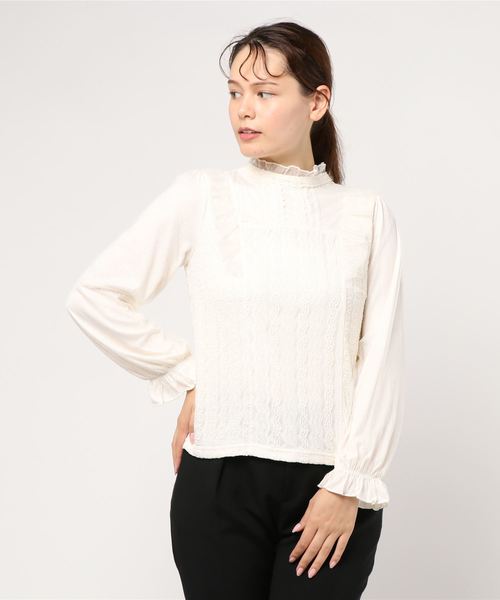 axes femme（アクシーズファム）の「ストライプレースＰＯ（Tシャツ/カットソー・レディース・キナリ/グレー/ブラック・MEDIUM）」の8枚目の写真