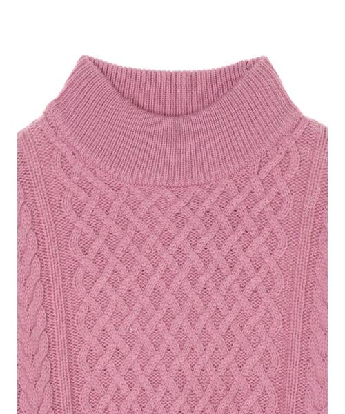 AMERICAN HOLIC（アメリカンホリック）の「ハイネックケーブルニットプルオーバー ＊（ニット/セーター・レディース・ネイビー/ピンク/グリーン/アイボリー/ダークグレー/マスタード・M/L）」の15枚目の写真