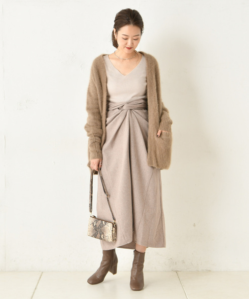 DouDou（ドゥドゥ）の「フェレットカーディガン（カーディガン/ボレロ・レディース・モカ/ベージュ/サックスブルー/ラベンダー・FREE）」の22枚目の写真