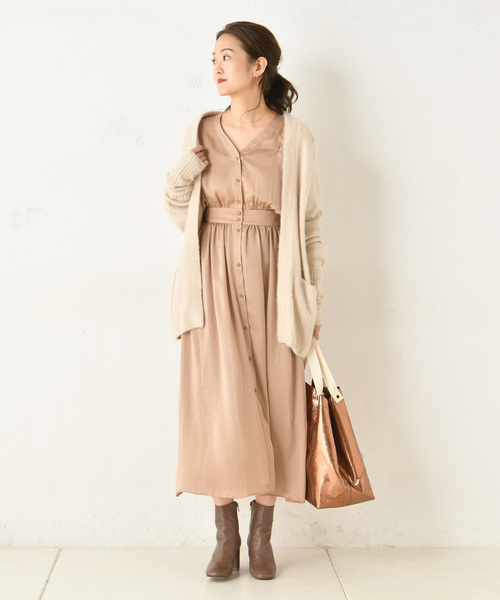 DouDou（ドゥドゥ）の「フェレットカーディガン（カーディガン/ボレロ・レディース・モカ/ベージュ/サックスブルー/ラベンダー・FREE）」の19枚目の写真