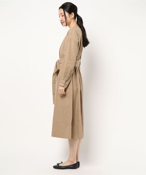 STYLEBLOCK（スタイルブロック）の「ウエストリボンワンピース（ワンピース・レディース・ブラック/ベージュ/ブラウン・M）」の5枚目の写真