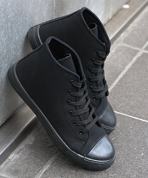 AAA+（サンエープラス）の「AAA / ハイカットレースアップローテクスニーカー(2330)（スニーカー・レディース・ホワイト/ライトブルー/ブルー系その他3/ブラック系その他2/ブルー系その他2/ワイン/キナリ/レッド系その他/チェック/グレー系その他/ブルー系その他/ホワイト系その他/ブラック系その他/ブラック×ブラック/イエロー/オレンジ/ピンク/シルバー/カーキ/グレー/レッド/ブラウン/ブラック/ネイビー/ベージュ/グリーン・44/40/38/42/36/34/30/28/32）」の5枚目の写真