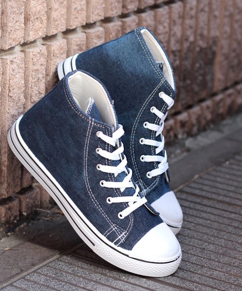 AAA+（サンエープラス）の「AAA / ハイカットレースアップローテクスニーカー(2330)（スニーカー・レディース・ホワイト/ライトブルー/ブルー系その他3/ブラック系その他2/ブルー系その他2/ワイン/キナリ/レッド系その他/チェック/グレー系その他/ブルー系その他/ホワイト系その他/ブラック系その他/ブラック×ブラック/イエロー/オレンジ/ピンク/シルバー/カーキ/グレー/レッド/ブラウン/ブラック/ネイビー/ベージュ/グリーン・44/40/38/42/36/34/30/28/32）」の17枚目の写真