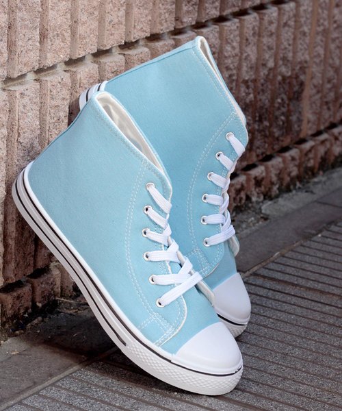 AAA+（サンエープラス）の「AAA / ハイカットレースアップローテクスニーカー(2330)（スニーカー・レディース・ホワイト/ライトブルー/ブルー系その他3/ブラック系その他2/ブルー系その他2/ワイン/キナリ/レッド系その他/チェック/グレー系その他/ブルー系その他/ホワイト系その他/ブラック系その他/ブラック×ブラック/イエロー/オレンジ/ピンク/シルバー/カーキ/グレー/レッド/ブラウン/ブラック/ネイビー/ベージュ/グリーン・44/40/38/42/36/34/30/28/32）」の14枚目の写真