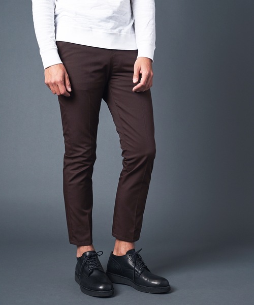 Magine（マージン）の「T/C CHINO TAPERED ANCLE NO-P PANTS：チノ テーパード アンクルNO-Pパンツ（チノパンツ・メンズ・ブラック/ベージュ/ブラウン/グレー・44/46/48）」の3枚目の写真