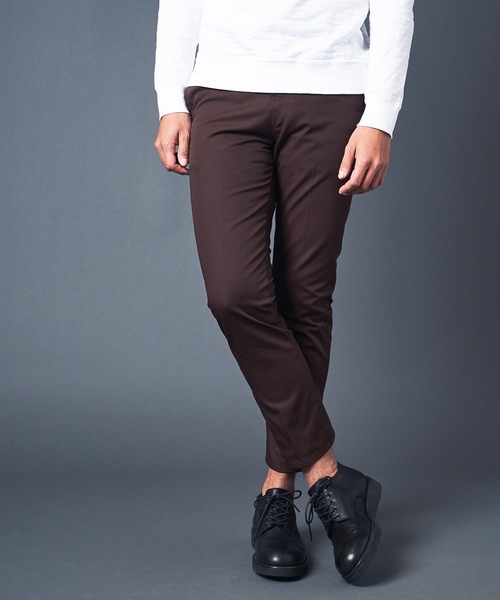 Magine（マージン）の「T/C CHINO TAPERED ANCLE NO-P PANTS：チノ テーパード アンクルNO-Pパンツ（チノパンツ・メンズ・ブラック/ベージュ/ブラウン/グレー・44/46/48）」の11枚目の写真