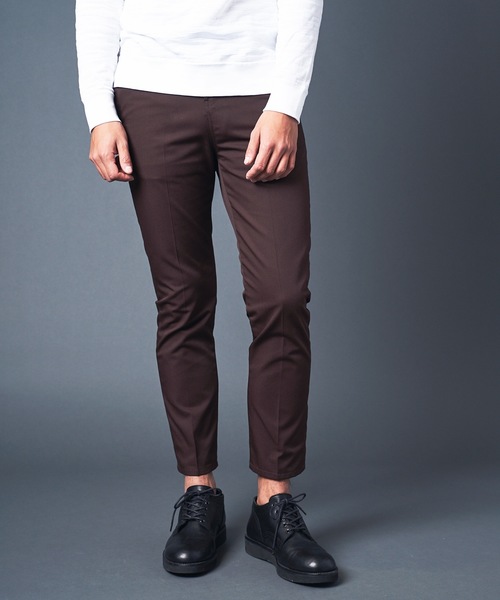 Magine（マージン）の「T/C CHINO TAPERED ANCLE NO-P PANTS：チノ テーパード アンクルNO-Pパンツ（チノパンツ・メンズ・ブラック/ベージュ/ブラウン/グレー・44/46/48）」の13枚目の写真