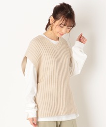 archives | バックリボンニットベストロンTセット(Tシャツ/カットソー)