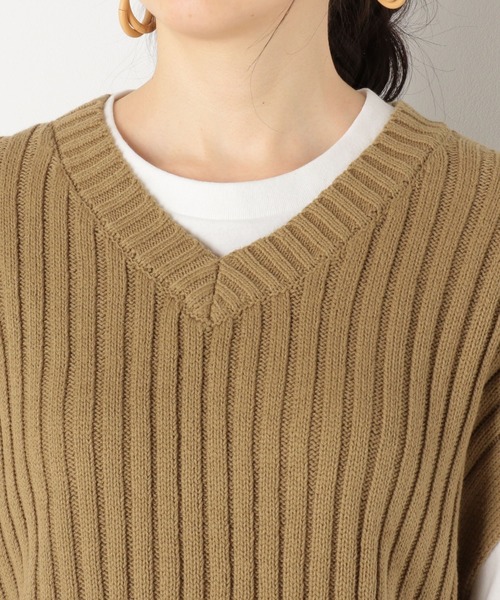 archives（アルシーヴ）の「バックリボンニットベストロンTセット（Tシャツ/カットソー・レディース・グリーン/アイボリー/ブルー/ブラウン・MEDIUM）」の11枚目の写真