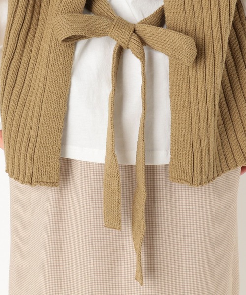 archives（アルシーヴ）の「バックリボンニットベストロンTセット（Tシャツ/カットソー・レディース・グリーン/アイボリー/ブルー/ブラウン・MEDIUM）」の7枚目の写真