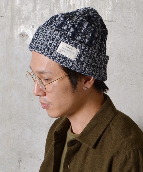 SHIPS JET BLUE（シップスジェットブルー）の「SHIPS JET BLUE: ケーブルニットキャップ made in JAPAN◇（ニットキャップ/ビーニー・メンズ・ブラック/ベージュ/ワイン/イエロー/グリーン/ネイビー/ホワイト/ブルー/ライトブルー/オリーブ/コバルトブルー/ダークグレー/エンジ/グレー系その他/ワインレッド/ロイヤルブルー/ダークブルー/ダークオリーブ/チャコールグレー・ONE SIZE）」の15枚目の写真