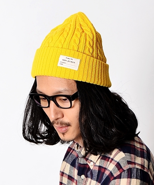 SHIPS JET BLUE（シップスジェットブルー）の「SHIPS JET BLUE: ケーブルニットキャップ made in JAPAN◇（ニットキャップ/ビーニー・メンズ・ブラック/ベージュ/ワイン/イエロー/グリーン/ネイビー/ホワイト/ブルー/ライトブルー/オリーブ/コバルトブルー/ダークグレー/エンジ/グレー系その他/ワインレッド/ロイヤルブルー/ダークブルー/ダークオリーブ/チャコールグレー・ONE SIZE）」の17枚目の写真